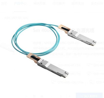 Kabel optik aktif QDD-400G-A10 kompatibel Mellanox untuk transmisi data kecepatan