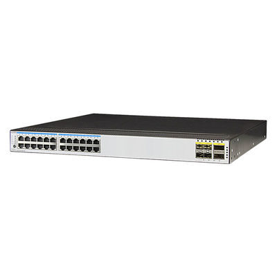 24-Port GE RJ45 4-Port 10G SFP 2-Port 40G QSFP Switch dengan dukungan VLAN dan pembuangan kipas