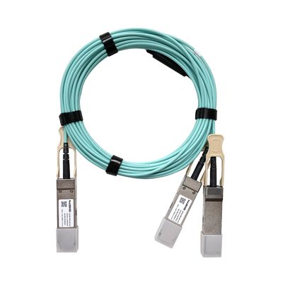EDR 100Gb/S QSFP28 15m AOC IB Kabel Optik Aktif Kompatibel Mellanox