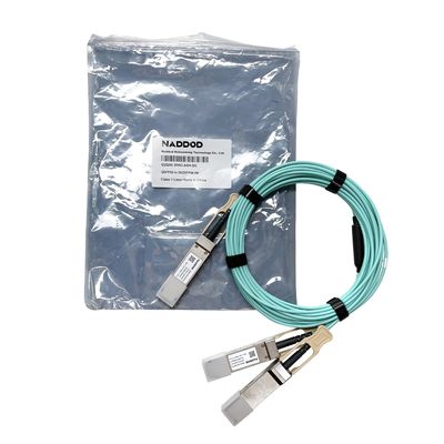15m 200Gb/S 400Gb/S QSFP-DD IB HDR Kabel Optik Aktif Kabel AOC Untuk Mellanox